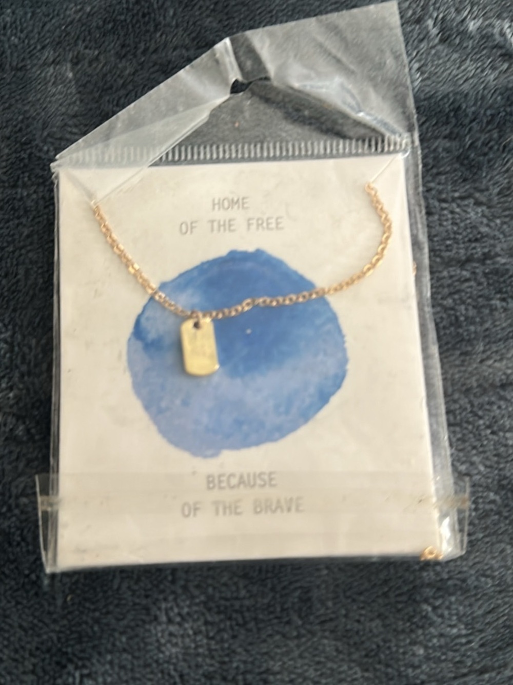 Gold Small Tag Pendant Necklace - Women's Jewelry